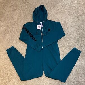 Savage X Fenty Teal Hooded Onesie | Small | NWT